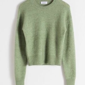 & Other Stories Fuzzy light green sweater